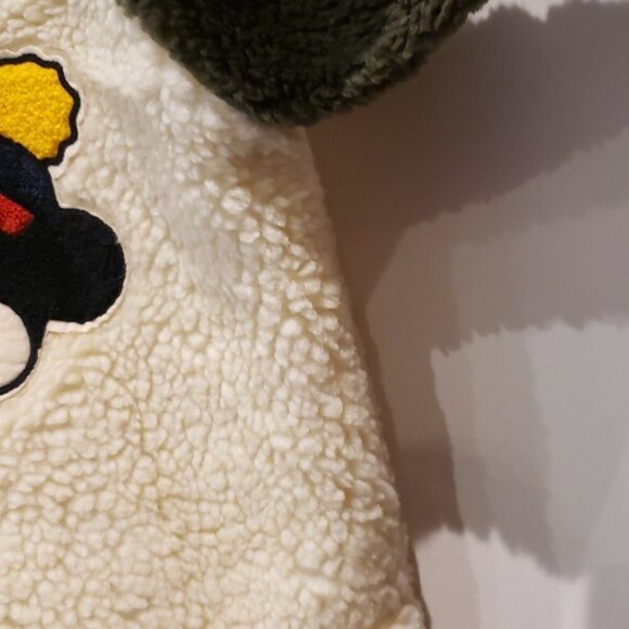 UNBRANDED Mickey Mouse Bomber Jacket Sherpa Ribbed  bottom wrists UNISEX - Picture 7 of 12